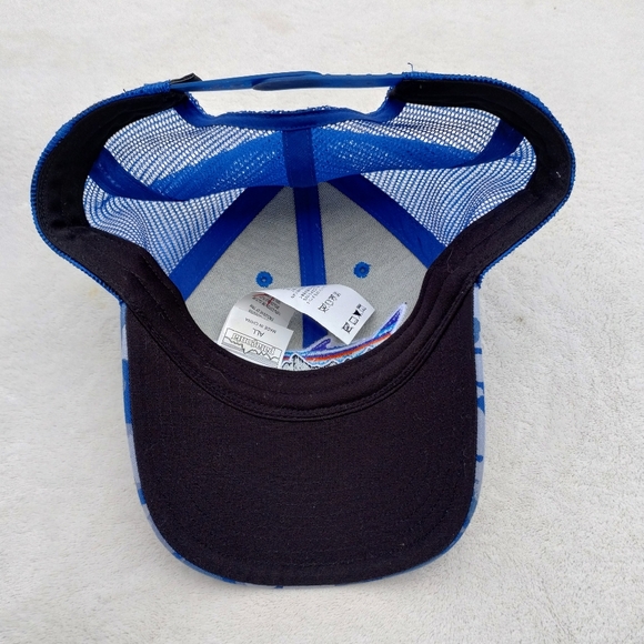 Patagonia Blue Camo Fitz Roy Trout Mesh Snap Back Hat Adult Unisex Gorpcore - Picture 5 of 6